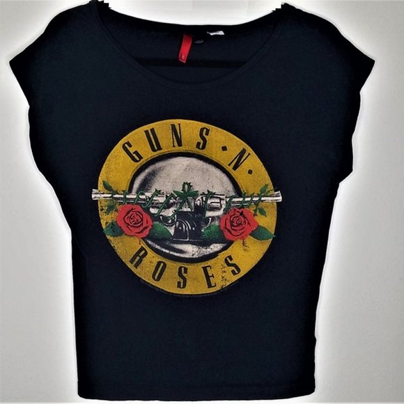 Guns N Roses Pistols HM Divided metal rock Girls tee Official T-Shirt L NWT - Picture 1 of 2